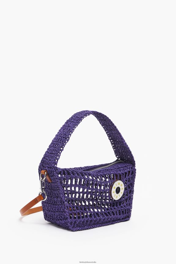 Accessories 4062VZ8 Purple Bimba Y Lola Raffia Hobo Bag