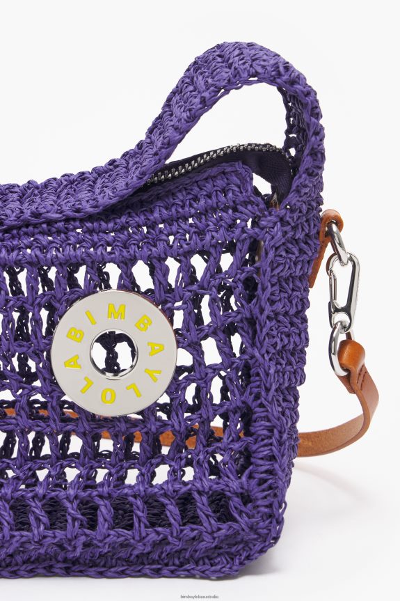 Accessories 4062VZ8 Purple Bimba Y Lola Raffia Hobo Bag