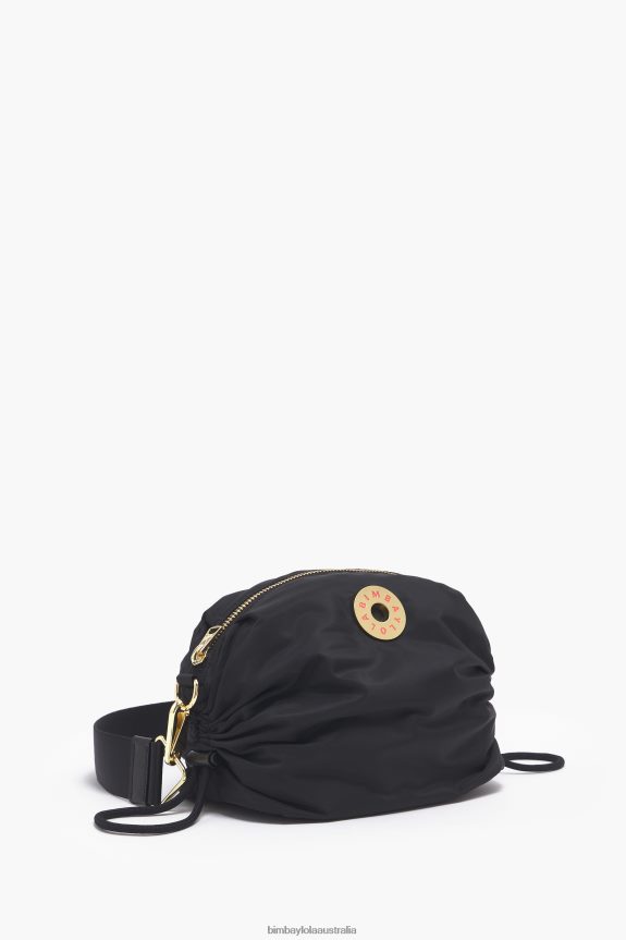 Accessories 4062VZ90 Black Bimba Y Lola Nylon Gathered Crossbody Bag