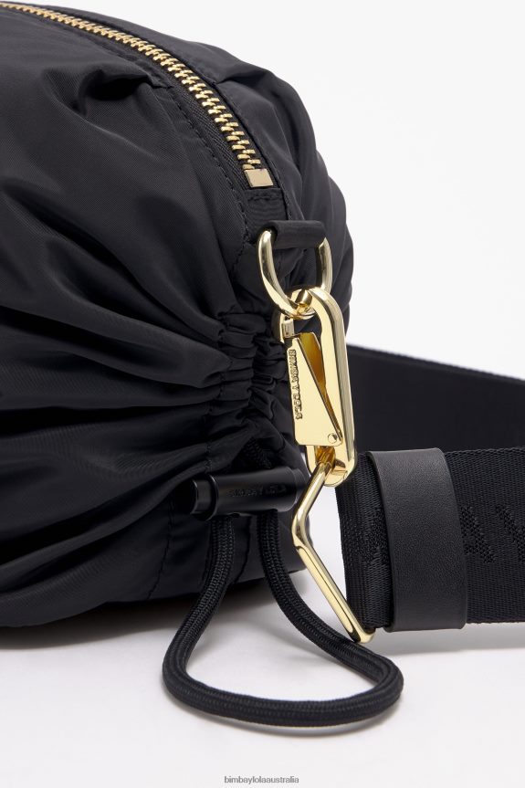 Accessories 4062VZ90 Black Bimba Y Lola Nylon Gathered Crossbody Bag