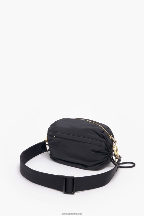 Accessories 4062VZ90 Black Bimba Y Lola Nylon Gathered Crossbody Bag