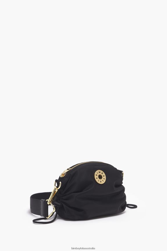 Accessories 4062VZ92 Black Bimba Y Lola Nylon Gathered Crossbody Bag