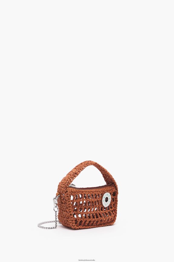 Accessories 4062VZ9 Orange Bimba Y Lola Raffia Hobo Bag