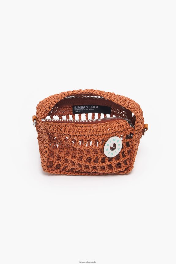 Accessories 4062VZ9 Orange Bimba Y Lola Raffia Hobo Bag