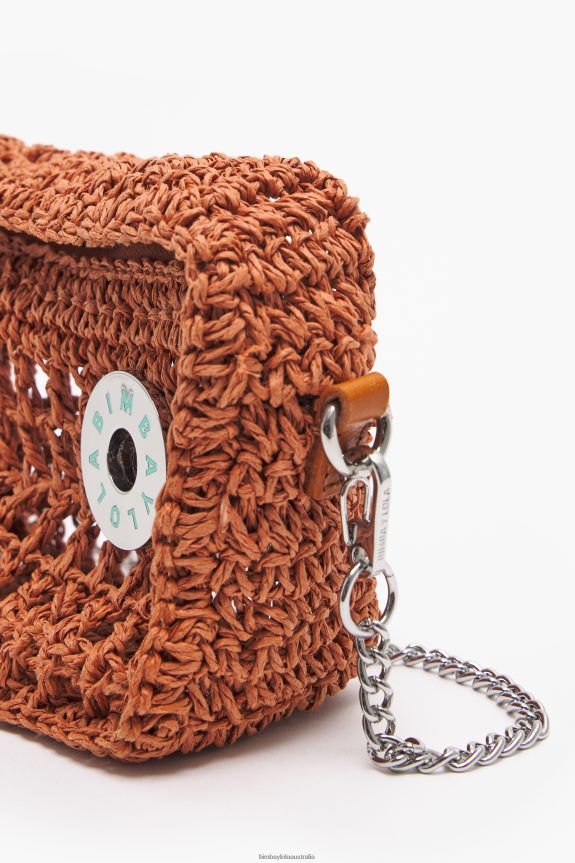 Accessories 4062VZ9 Orange Bimba Y Lola Raffia Hobo Bag