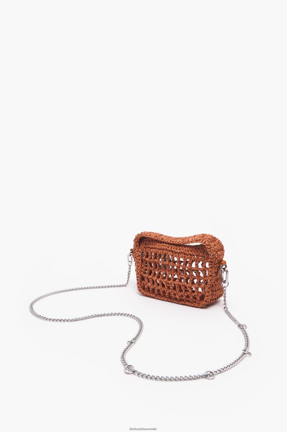 Accessories 4062VZ9 Orange Bimba Y Lola Raffia Hobo Bag