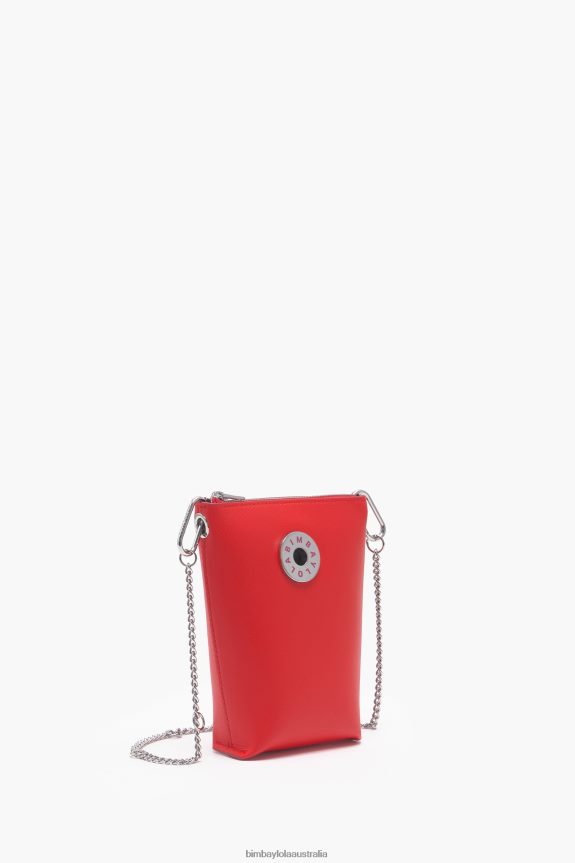 Accessories 4062VZ150 Red Bimba Y Lola Leather Crossbody Bag