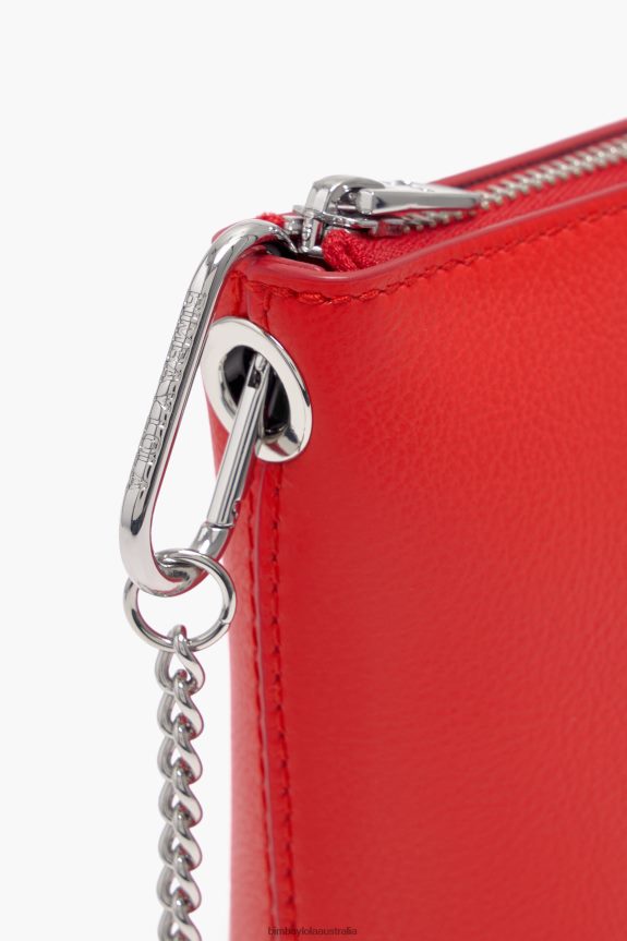 Accessories 4062VZ150 Red Bimba Y Lola Leather Crossbody Bag