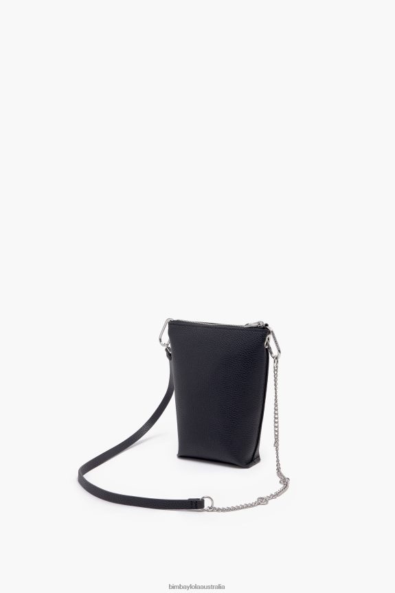 Accessories 4062VZ151 Black Bimba Y Lola Leather Crossbody Bag