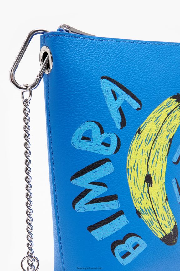 Accessories 4062VZ152 Blue Bimba Y Lola Byl Banana Print Crossbody Bag