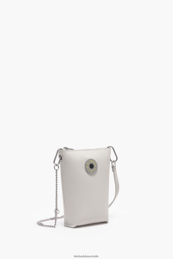 Accessories 4062VZ153 White Bimba Y Lola Leather Crossbody Bag