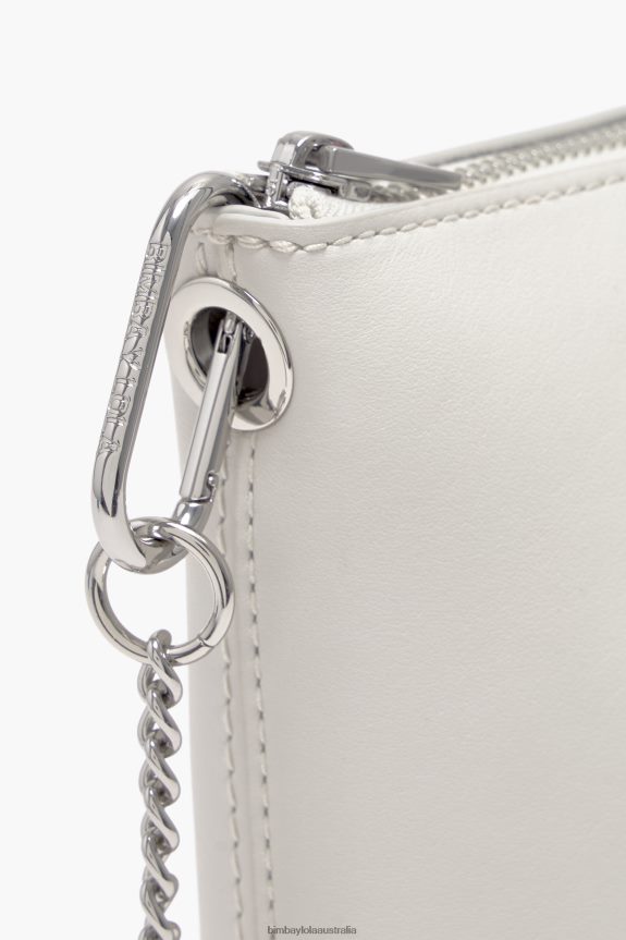 Accessories 4062VZ153 White Bimba Y Lola Leather Crossbody Bag