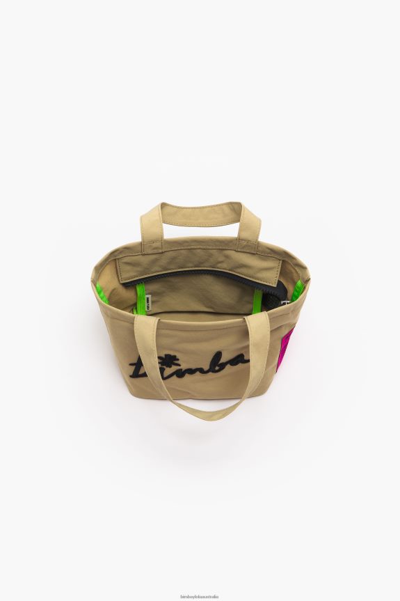 Accessories 4062VZ156 Natural Bimba Y Lola Nylon Trapezium Mini Bag