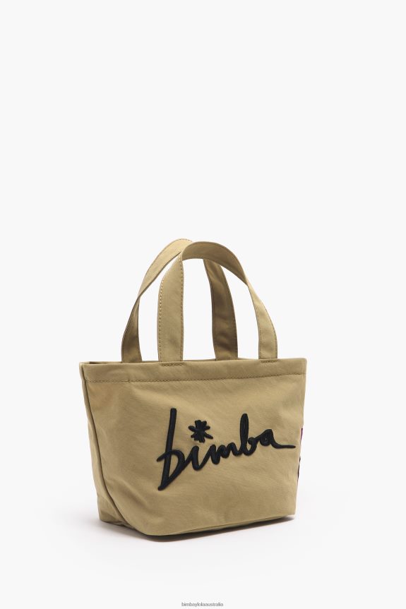 Accessories 4062VZ157 Natural Bimba Y Lola Nylon Trapezium Mini Bag