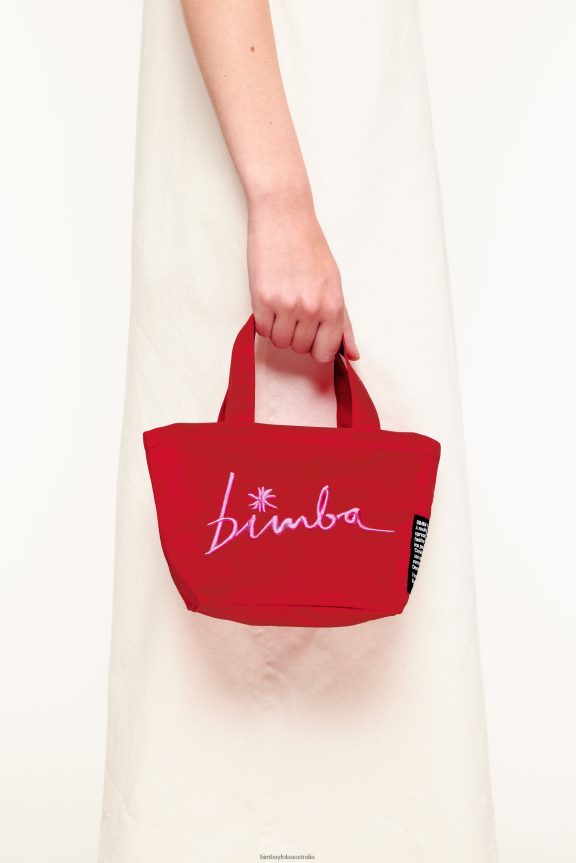 Accessories 4062VZ159 Red Bimba Y Lola Nylon Trapezium Mini Bag