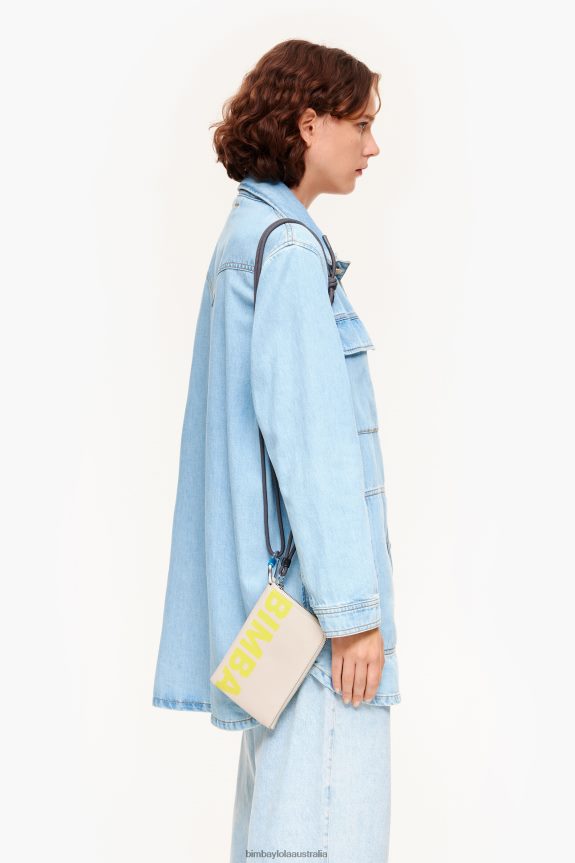 Accessories 4062VZ163 Off-White Bimba Y Lola Leather Rectangular Mini Bag