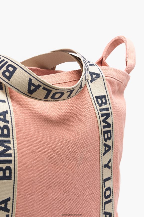 Accessories 4062VZ117 Pink Bimba Y Lola Canvas Shopper Bag