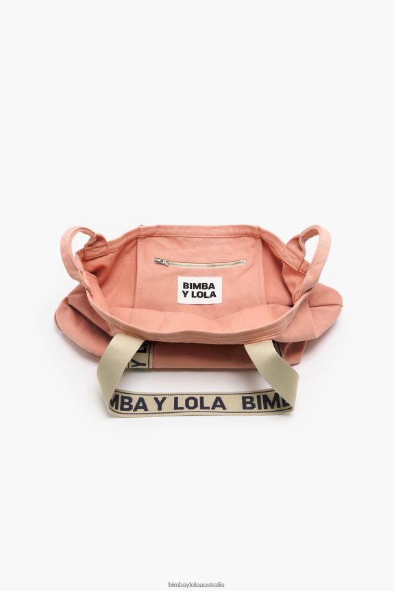 Accessories 4062VZ117 Pink Bimba Y Lola Canvas Shopper Bag