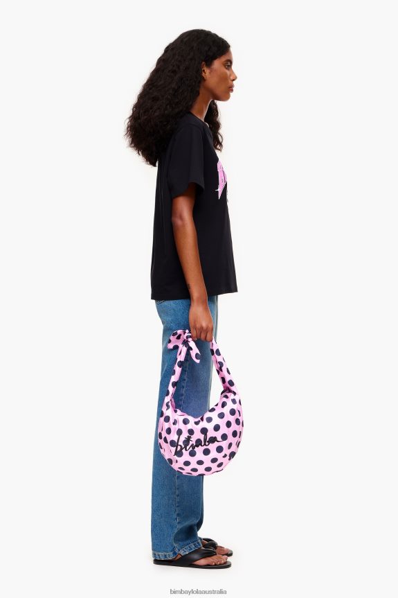 Accessories 4062VZ118 Pink Bimba Y Lola Dotnylon Bucket Bag