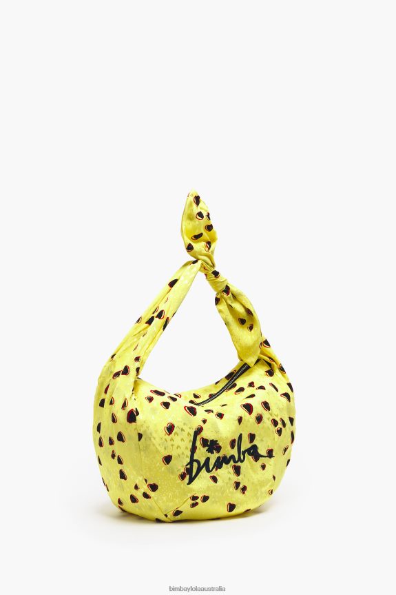 Accessories 4062VZ119 Yellow Bimba Y Lola Small Hearts Nylon Bucket Bag