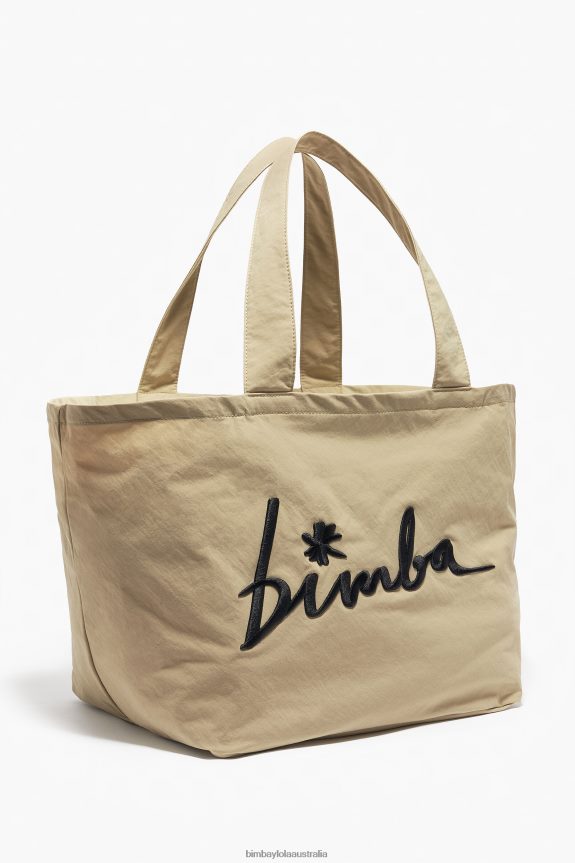 Accessories 4062VZ122 Beige Bimba Y Lola Nylon Shopper Bag