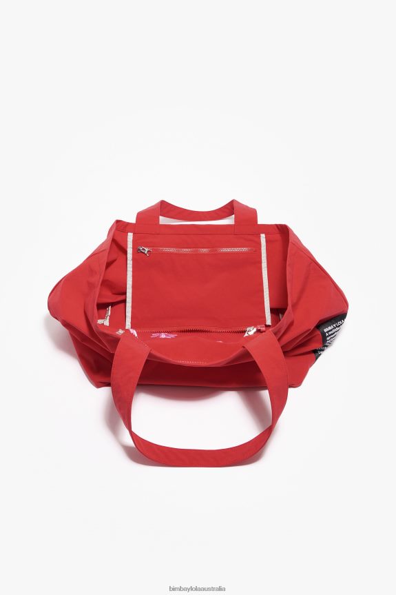 Accessories 4062VZ123 Red Bimba Y Lola Nylon Shopper Bag