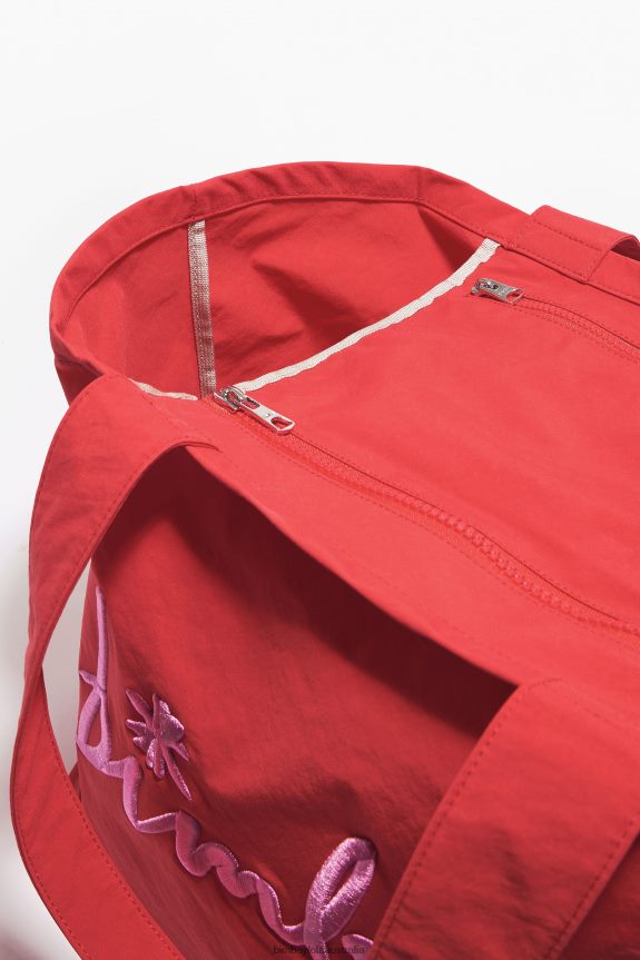 Accessories 4062VZ123 Red Bimba Y Lola Nylon Shopper Bag