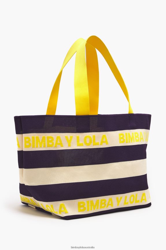Accessories 4062VZ127 Navy Bimba Y Lola Knit Shopper Bag