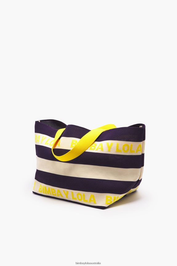Accessories 4062VZ127 Navy Bimba Y Lola Knit Shopper Bag