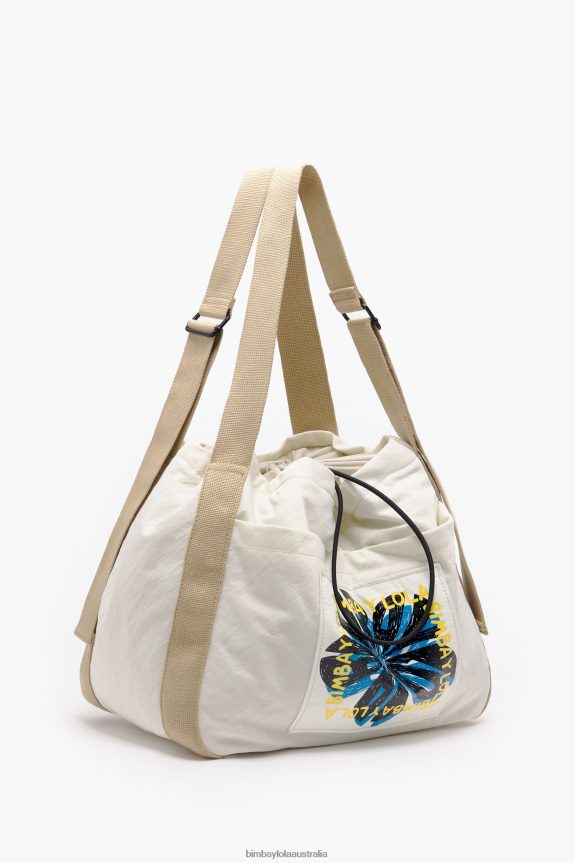 Accessories 4062VZ129 Stone Bimba Y Lola Printed Nylon Bucket Bag