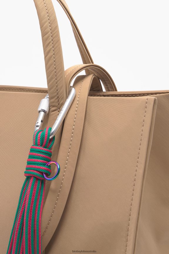 Accessories 4062VZ134 Tan Bimba Y Lola Nylon Shopper Bag