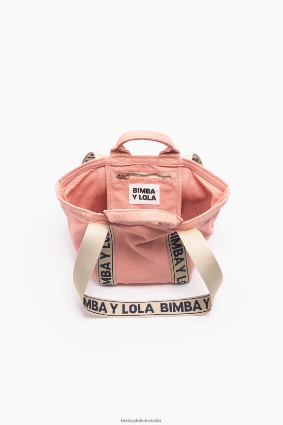 Accessories 4062VZ83 Pink Bimba Y Lola Canvas Shopper Bag