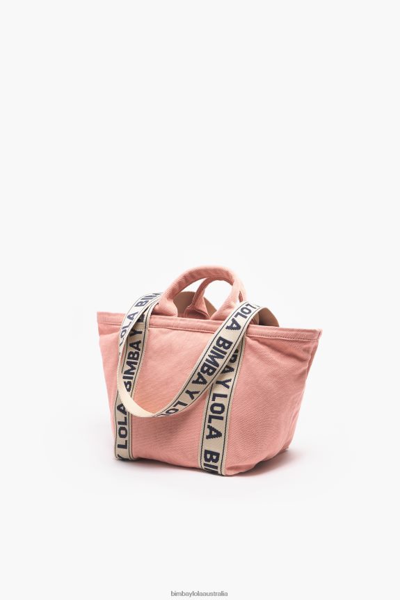 Accessories 4062VZ83 Pink Bimba Y Lola Canvas Shopper Bag