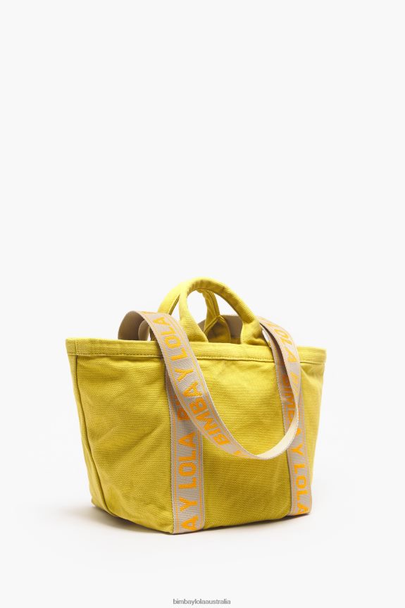 Accessories 4062VZ84 Yellow Bimba Y Lola Canvas Shopper Bag