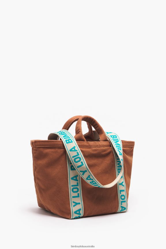 Accessories 4062VZ85 Tan Bimba Y Lola Canvas Shopper Bag