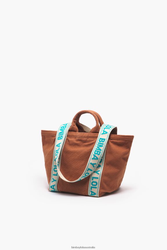 Accessories 4062VZ85 Tan Bimba Y Lola Canvas Shopper Bag