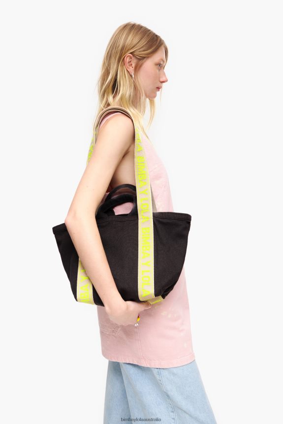 Accessories 4062VZ87 Anthracite Bimba Y Lola Canvas Shopper Bag