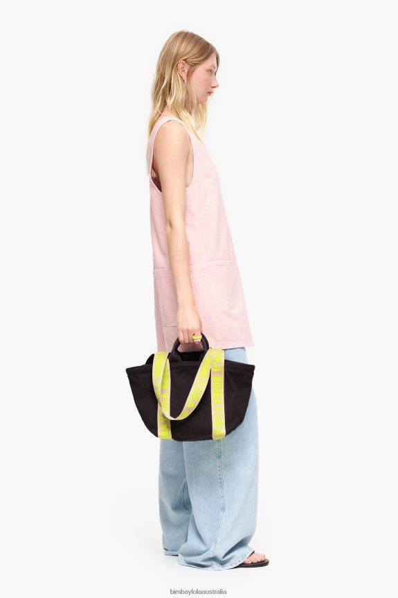 Accessories 4062VZ87 Anthracite Bimba Y Lola Canvas Shopper Bag