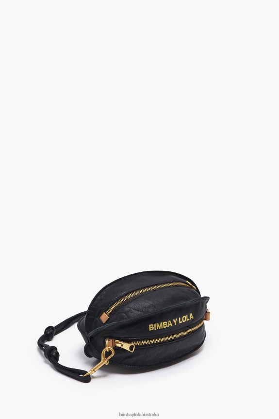 Accessories 4062VZ139 Black Bimba Y Lola Leather Pelota Bag