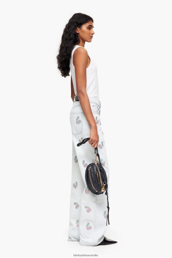 Accessories 4062VZ139 Black Bimba Y Lola Leather Pelota Bag