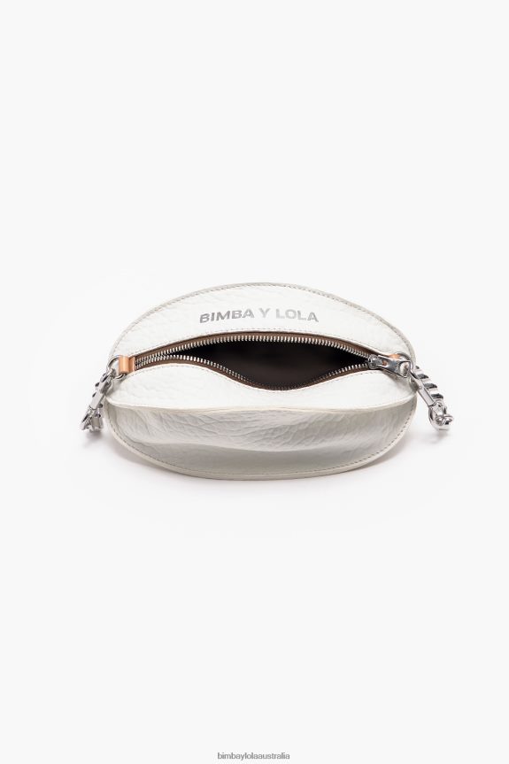 Accessories 4062VZ140 White Bimba Y Lola Leather Pelota Bag
