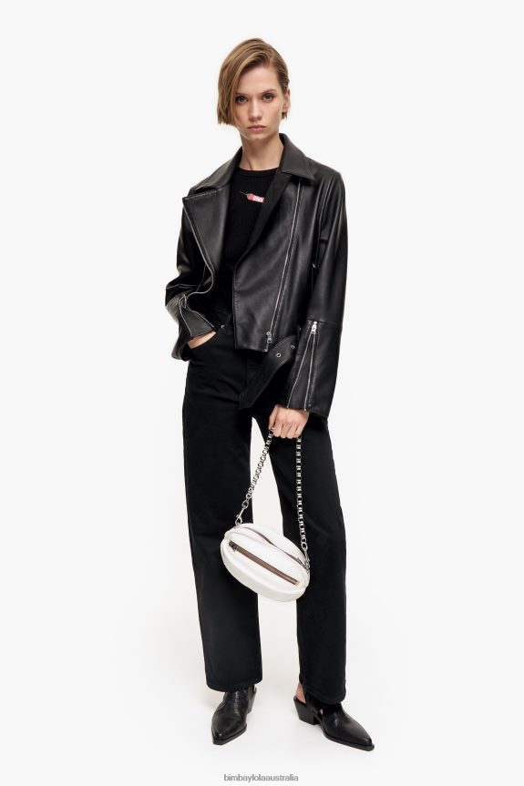 Accessories 4062VZ140 White Bimba Y Lola Leather Pelota Bag
