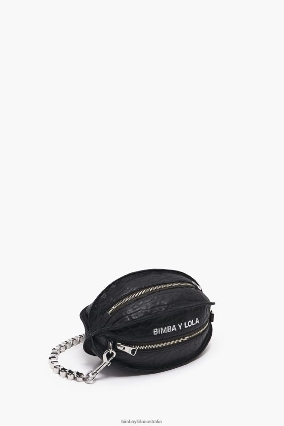 Accessories 4062VZ141 Black Bimba Y Lola Leather Pelota Bag