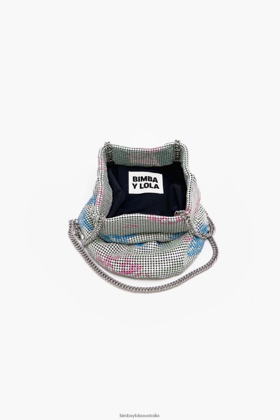 Accessories 4062VZ144 Fish Bimba Y Lola Print Mesh Bucket Bag