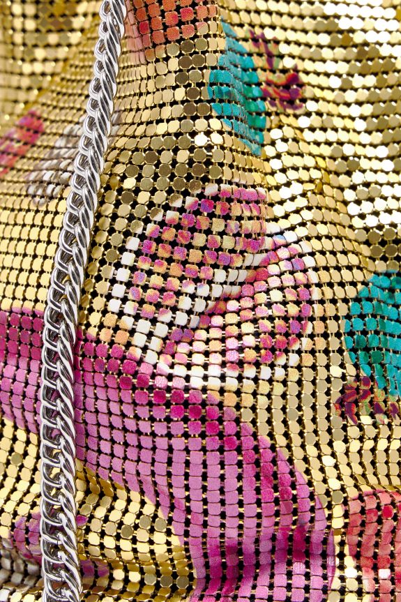 Accessories 4062VZ146 Golden Bimba Y Lola Bananas Mix Print Mesh Bag Bucket Bag