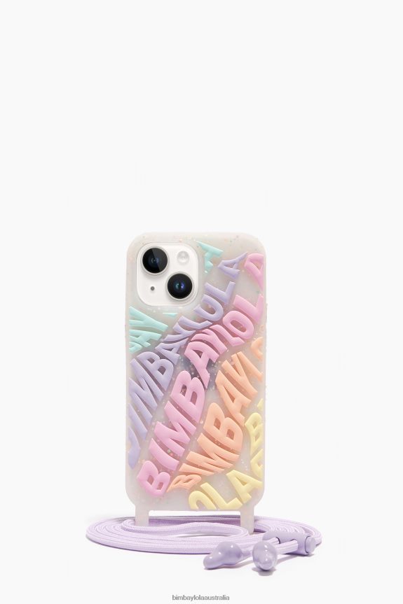 Accessories 4062VZ911 Multicolored Bimba Y Lola Logo Transparent Iphone 14 Plus Case