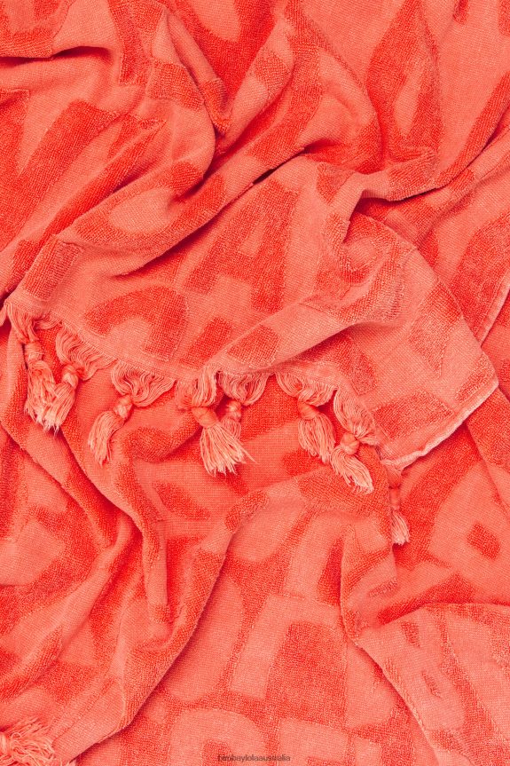 Accessories 4062VZ877 Orange Bimba Y Lola Jacquard Logo Towel