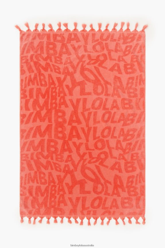 Accessories 4062VZ877 Orange Bimba Y Lola Jacquard Logo Towel