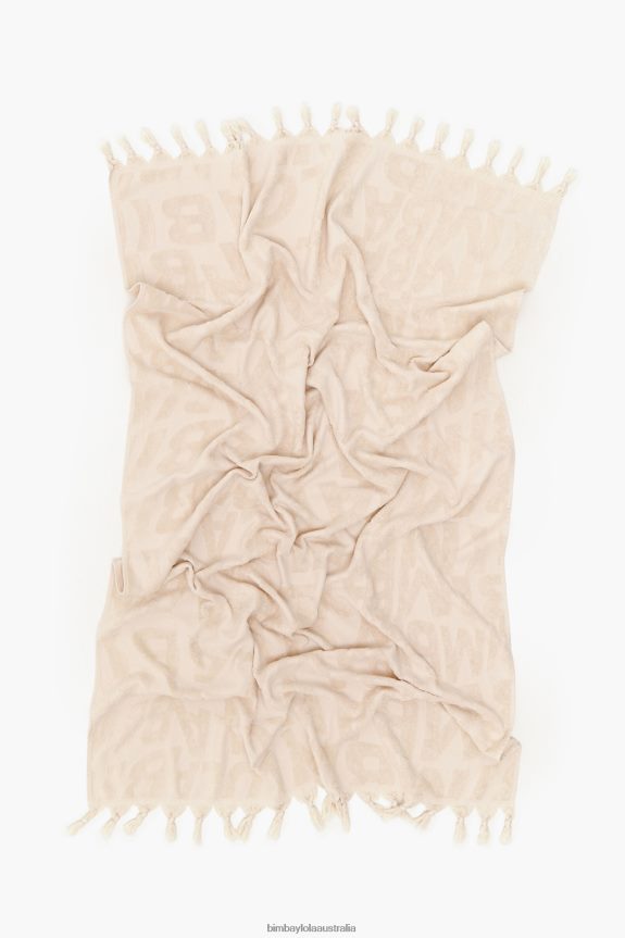 Accessories 4062VZ882 Ivory Bimba Y Lola Jacquard Logo Towel