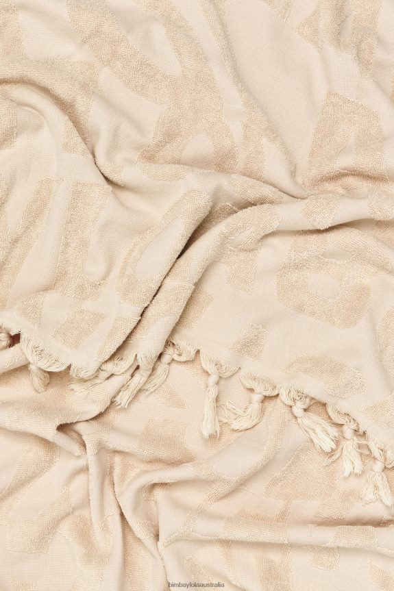 Accessories 4062VZ882 Ivory Bimba Y Lola Jacquard Logo Towel